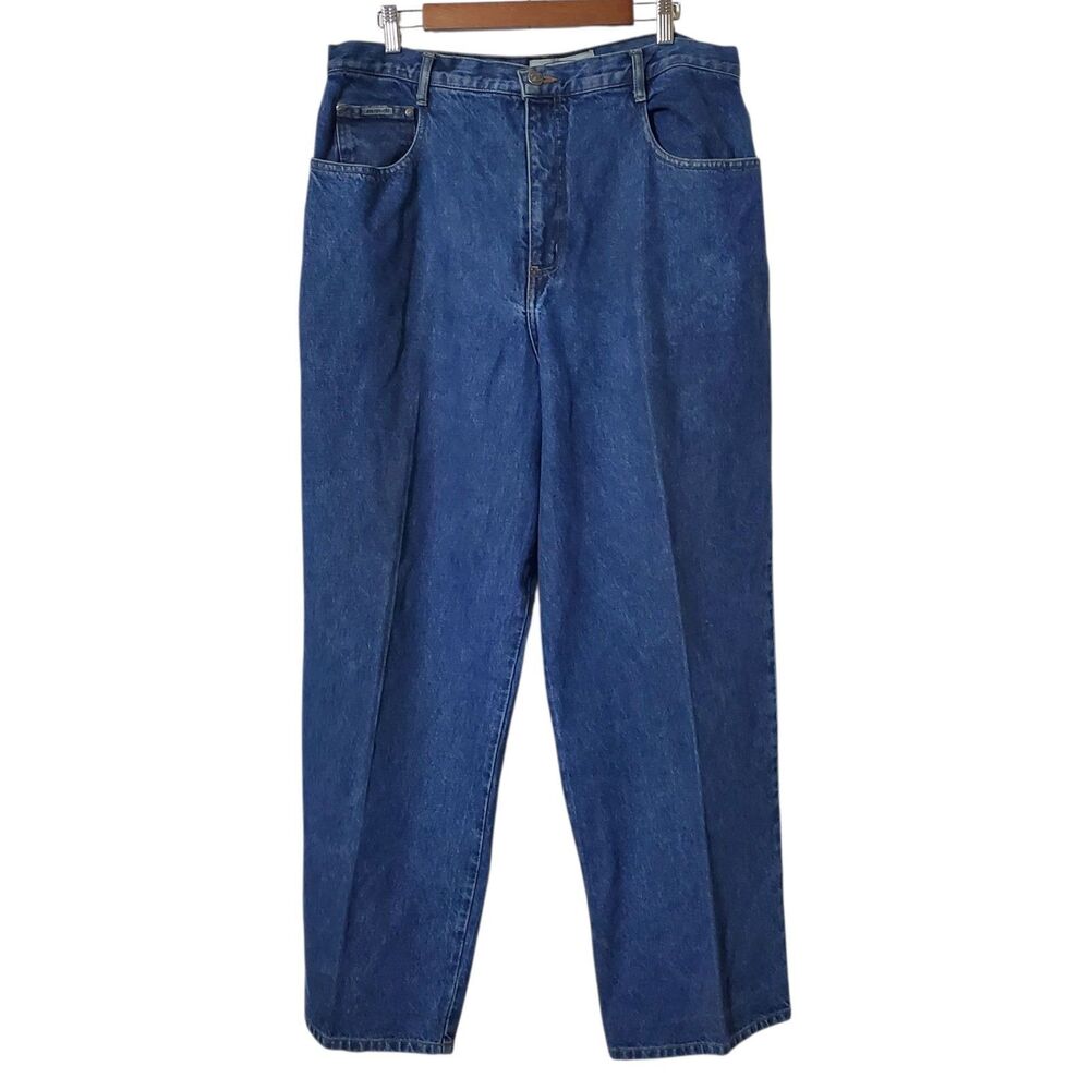 VTG Zana-Di High Waist Mom Jeans 18 Straight Leg Medium Wash Zip Fly Womens